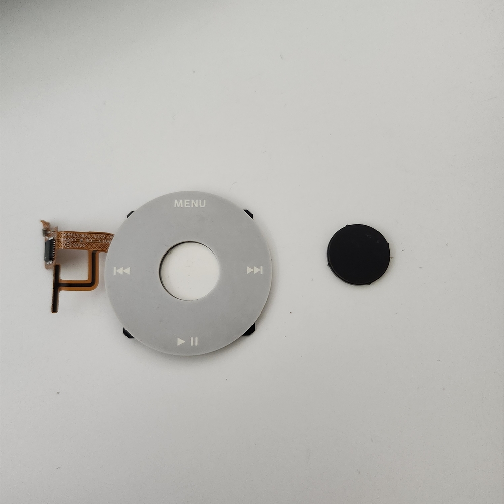 Apple iPod Mini 1st 2nd Gen Gray Click Wheel Flex Ribbon + White & Black Button